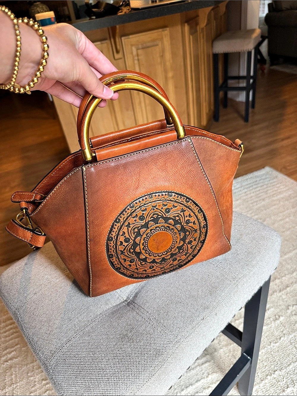 Brown & Orange Satchel